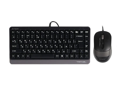 A4Tech Fstyler F1110, комплект дротовий клавіатура з мишою, USB, сірий колір (F1110 (Grey))
