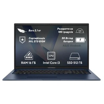 Ноутбук ASUS Vivobook 17 X1704VA-AU755 (90NB10V2-M00V30)
