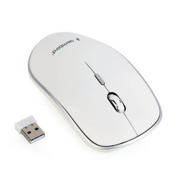 Бездротова оптична миша, USB, 1600 dpi, бiлий (MUSW-4B-01-W)