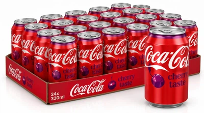 Упаковка безалкогольного газованого напою Coca-Cola Cherry 0.33 l х 24