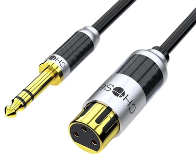 Аудиокабель Choseal QS9916T5 Jack 6.35 мм — XLR «мама» 5 м