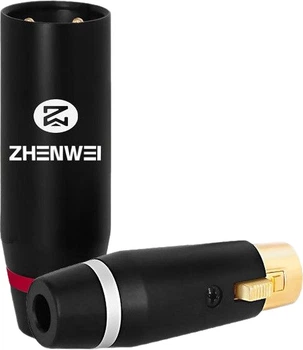 Роз'єми XLR ZHENWEI позолочені триконтактні, 2 шт (ZW-YPZ091)