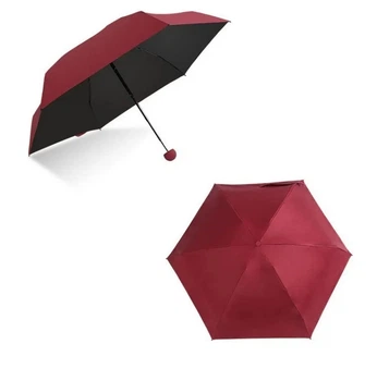 Жіночий кишеньковий мінізонт Umbrella Бордовий (З-0049)