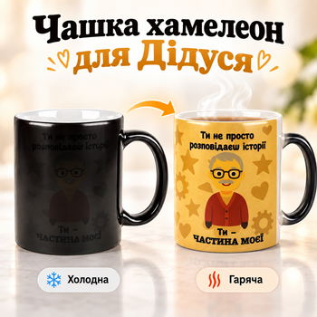 Чашка-хамелеон подарок Дедушке