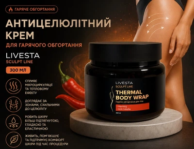 Крем для гарячого обгортання антицелюлітний LIVESTA Sculpt Line, 300 мл