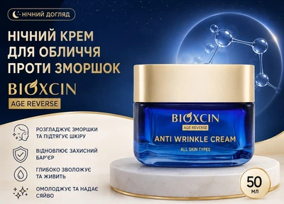 Ночной антивозрастной крем для лица против морщин BIOXCIN AGE REVERSE, 50 мл