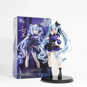 Фигурка Hatsune Miku из Kuromi — Хацуне Мику в образе Куроми, аниме-фигурка 20 см в коробке