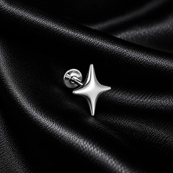 Серьга лабрет для уха «Сияние» Asteel 6 мм