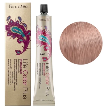 Стійка крем-фарба для волосся FarmaVita Life Color Plus 9/22 дуже світлий блондин фіолетово-рожевий 100 мл