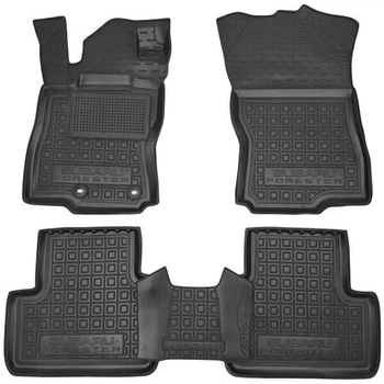 Коврики в салон Subaru Forester 6 2025- резиновые, чёрные (AVTO-Gumm)