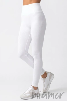 Легінси в рубчик з пуш-апом INSECRET Leggings RIBBED Push-Up White L/XL Білі