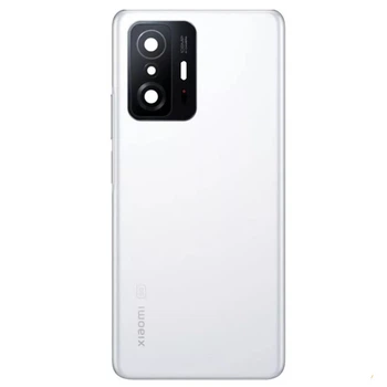 Задняя крышка Xiaomi 11T, 11T Pro (белая со стеклом камеры)