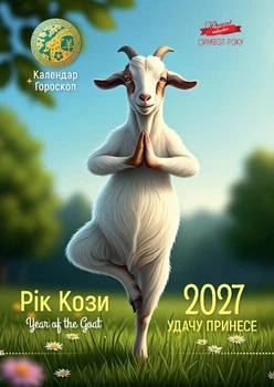 Подарунковий Календар 2027 Рік Кози-удачу принесе Формат А3