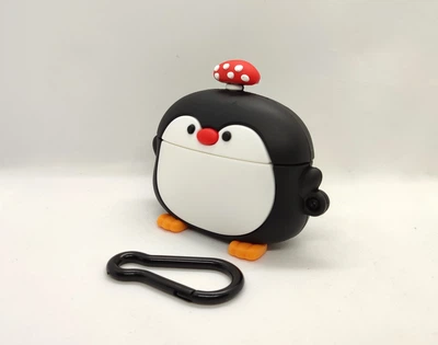 Силіконовий 3D чохол Penguin з карабіном для Airpods Pro / Pro 2