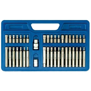 Набір насадок TORX, SPLINE, HEX, 3/8"-1/2", 40 од, пластиковий кейс VOREL (66410)
