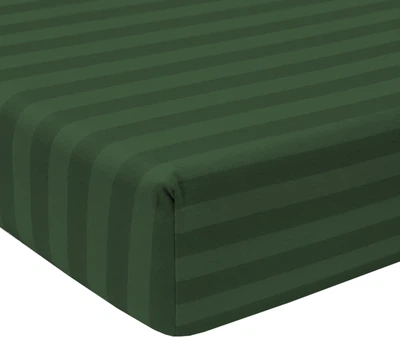 Простынь на резинке MirSon 140x200 см Ranforce Elite 17-0612 Stripe Emerald (2200008201371)