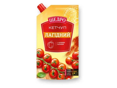 Кетчуп ЩЕДРО Лагідний 360г д/п