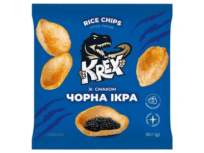 Чіпси рисові KREX Чорна ікра 50г