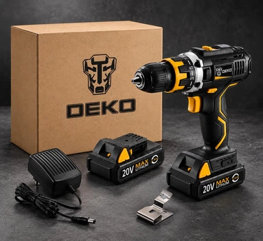 Аккумуляторная дрель-шуруповерт DEKO GCD20DU2A-S2 (2х1.5 Ач)