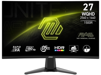 Монітор 27" MSI MAG 27CQ6F 2K VA 180 Гц (102320233) - Уцінка