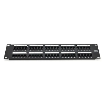 Патч-панель телефонная 50 портов UTP DUAL кат 3 19" неэкранованная черная