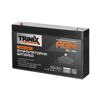 Аккумуляторная батарея TRINIX 6V 7Ah/20Hr свинцово-кислотная