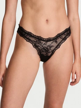 Трусики танга женские Victoria's Secret 788178385 M Черные (1162222544)
