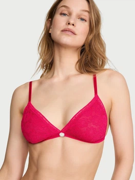 Бюстгальтер без косточек кружевной Victoria's Secret 177758491 L Розовый (1162268194)