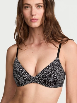 Бюстгальтер с Push-up без косточек Victoria's Secret 245795265 34A Черный/Белый (1162322398)