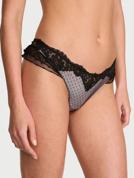 Трусики танга женские Victoria's Secret 446659528 M Черные (1162265031)