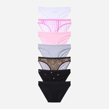 Набір трусиків-сліпів жіночих бавовняних Victoria's Secret 466199011 L 7 шт. Яскравий мікс (1162196625)