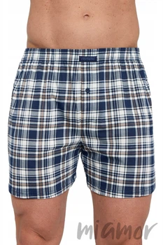 Трусы-боксеры с принтом клетка Cornette Comfort 002/345 2XL Синий