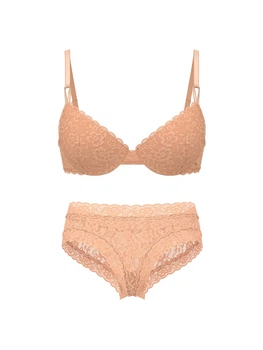 Мереживний комплект Victoria's Secret бюст Push-Up і трусики чики 1162385664 (Жовтогарячий 34A/S)