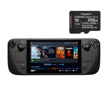 Набор Консоль Valve Steam Deck OLED 512GB Black Б/У + Карта Памяти Canvas Select Plus UHS-I U3 V30 A1 + SD Adapter