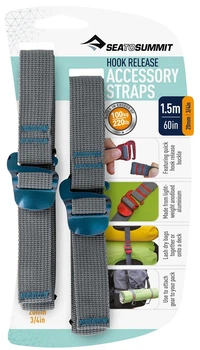 Pas ściągający Sea To Summit Accessory Straps with Hook Release 1.5 m x 20 mm 2 szt (ATDASH201.5) (9327868024124)