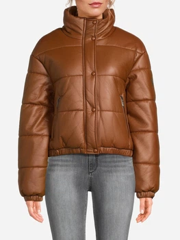 Куртка из искусственной кожи женская Guess 312700026 XL Коричневая (1159864166)