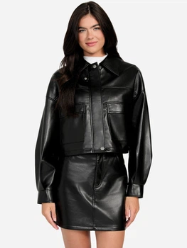 Куртка из искусственной кожи женская Guess 232494083 L Черная (1159859292)
