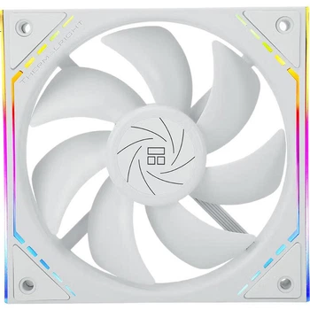 Вентилятор Thermalright TL-M12W 12 см, 1500 об/мин, ШИМ, подшипник S-FDB, изменяющая цвет рамка Infinite Mirror, 12 см для корпуса.