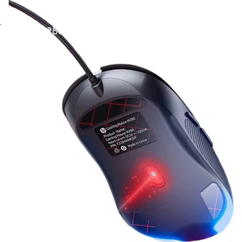 Дротова миша HP M280, тиха для домашнього та офісного використання, ергономічна ігрова миша для ноутбуків та настільних комп'ютерів, сірий колір