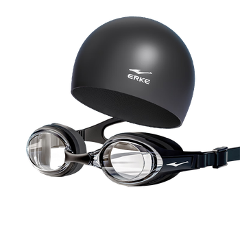 Комплект плавальних окулярів ERKE для дорослих з малою оправою та водонепроникною шапочкою для плавання HD з антизапотівальними професійними тренувальними плавальними окулярами з додатковими лінзами для корекції зору