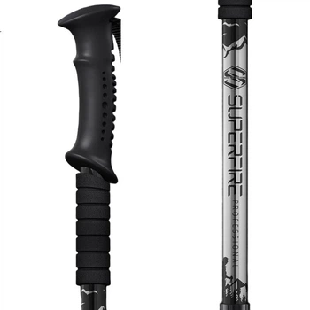 Трость для пеших прогулок SupFire Outdoor из алюминиевого сплава, телескопическая, самооборона, легкая, с амортизацией, подходит для детей и пожилых людей.