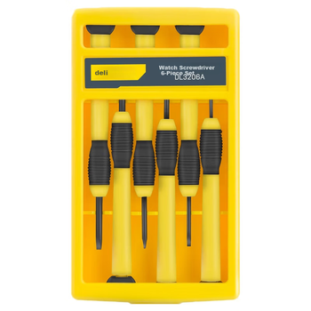 Набор отвёрток для часов Deli Tools, 6 предметов, DL3206A