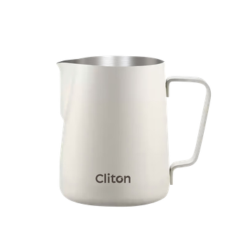 Глечик для спінювання молока CLITON Coffee Latte Art Pitcher з нержавіючої сталі 304 з носиком та мірною шкалою 350 мл