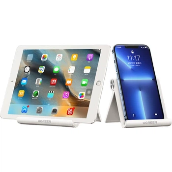 Подставка для планшета Ugreen для iPad, планшета и телефона, настольная подставка для прямых трансляций, прикроватная подставка с регулируемым углом наклона, универсальная для Apple, Huawei и Xiaomi.