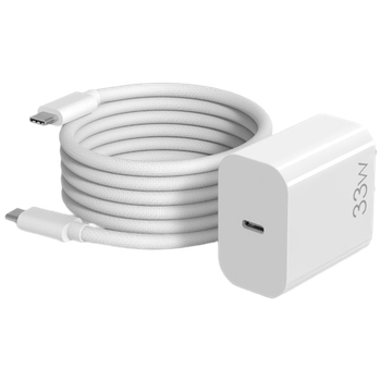 Оригинальное зарядное устройство JD Apple 33 Вт/30 Вт GaN с кабелем для зарядки 60 Вт, адаптер для быстрой зарядки iPhone, совместимый с мощностью 20 Вт, подходит для Apple 17/16, Huawei, Xiaomi, Honor.