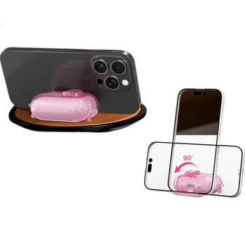 Чехол TRUST ME для AirPods Pro 3, прозрачный розовый, креативный, с подставкой, защитный, для беспроводных наушников Apple Pro3 с шумоподавлением, защита от падений и царапин, автоматическое открытие.