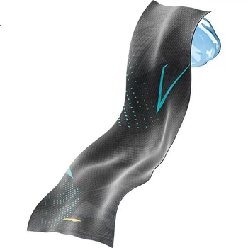 Охлаждающее полотенце Li-Ning с принтом для мужчин и женщин, быстросохнущее полотенце для бадминтона, фитнеса и спорта, охлаждающая салфетка для бега, 8231, черное.