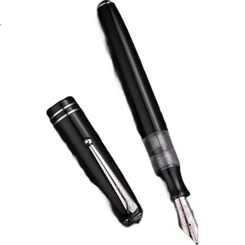 Ручка для каллиграфии HERO Calligraphy Pen 856 с изогнутым наконечником, цвет иридиевое золото, для деловой и офисной практики каллиграфии, черная.