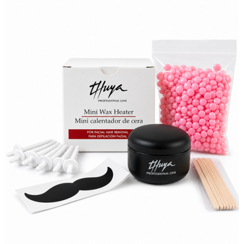 Воскоплав Thuya Professional Mini Wax Heater у наборі шпателі 6 шт. і пластикові аплікатори 6 шт. колір чорний