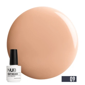 Гель моделирующий NUB Fast Builder In A Bottle 09 Taupe с кисточкой светлый нюд 14 мл
